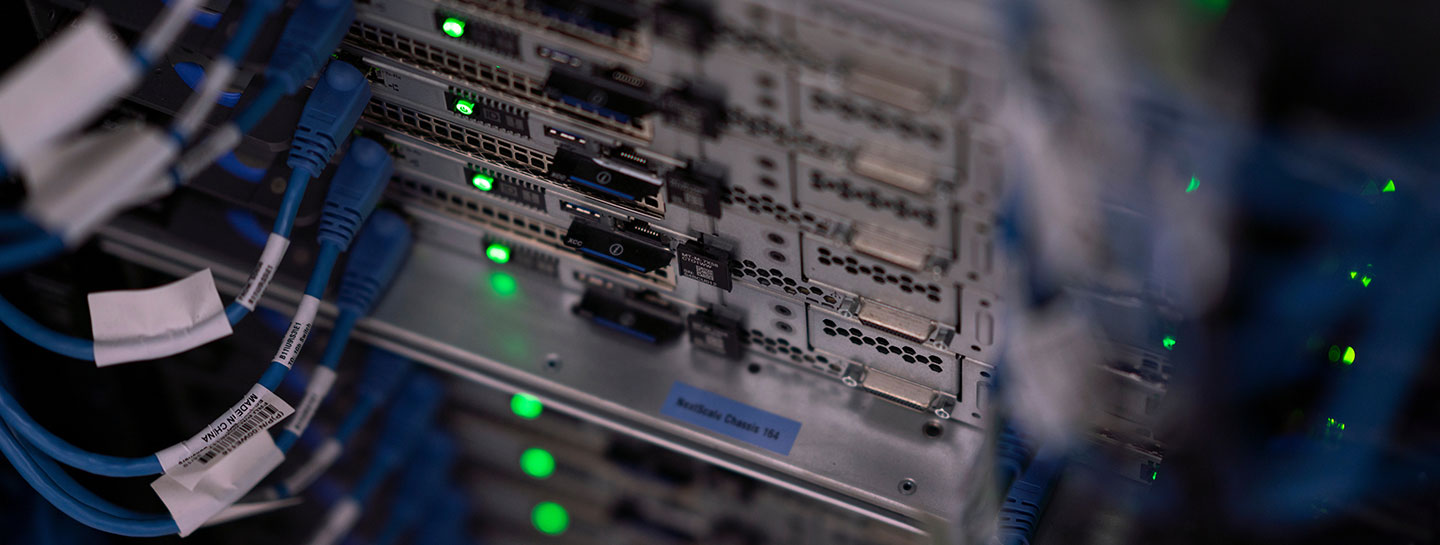 Close-up of supercomputer