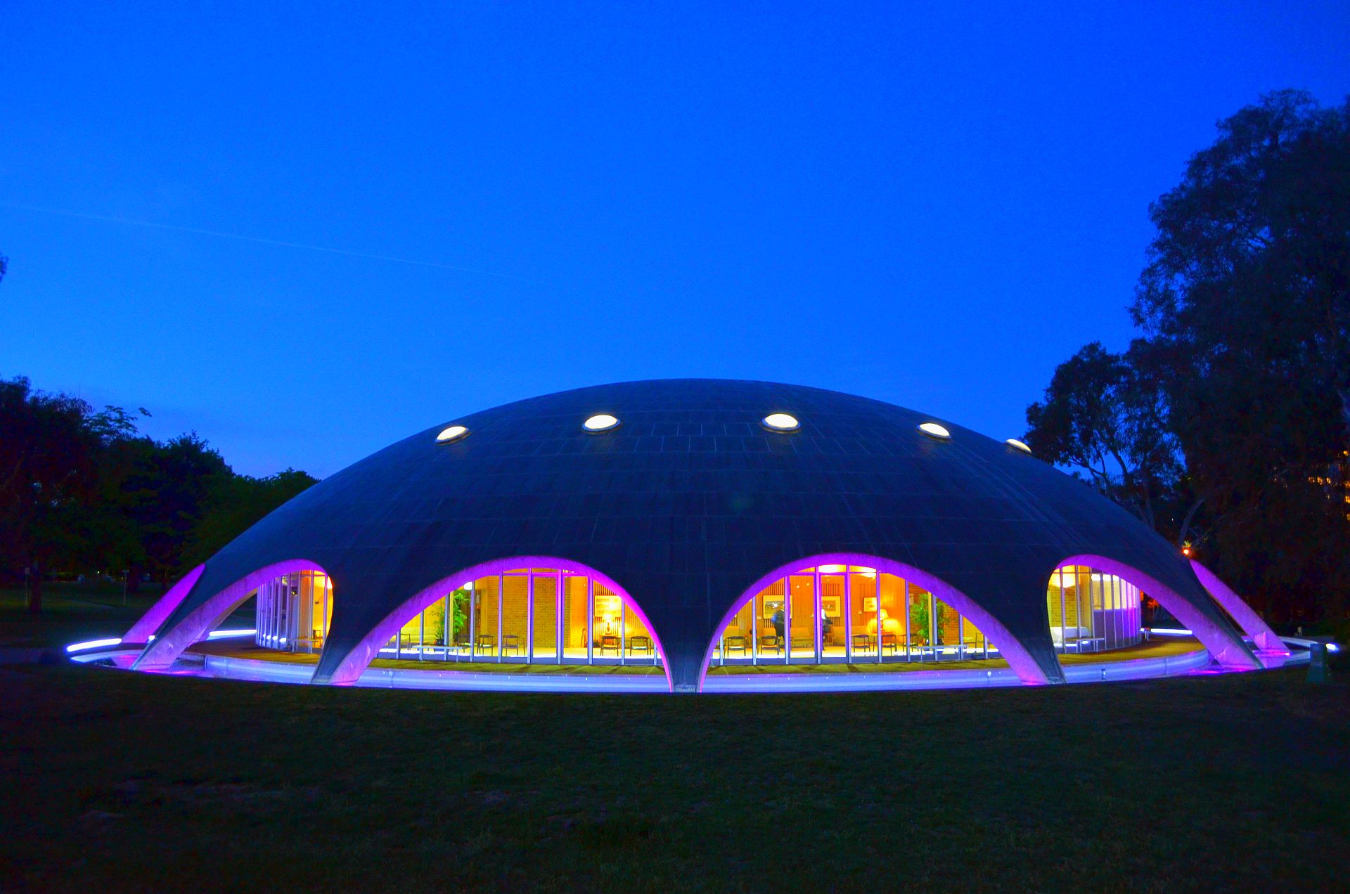 Evening Dome in purple/blue light